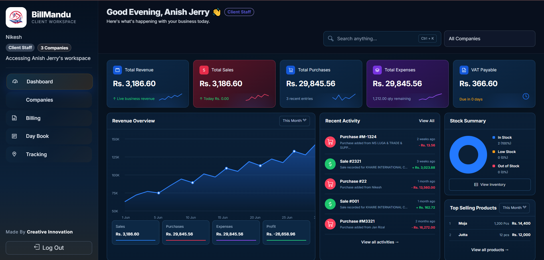 Billmandu Website